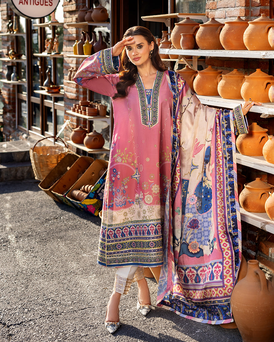 Mushq | Nirvana Printed Silk | Meridian Bloom by Mushq - Designer Dress  - Type : Ladies Clothes - Available at Libayah - 100% Original 