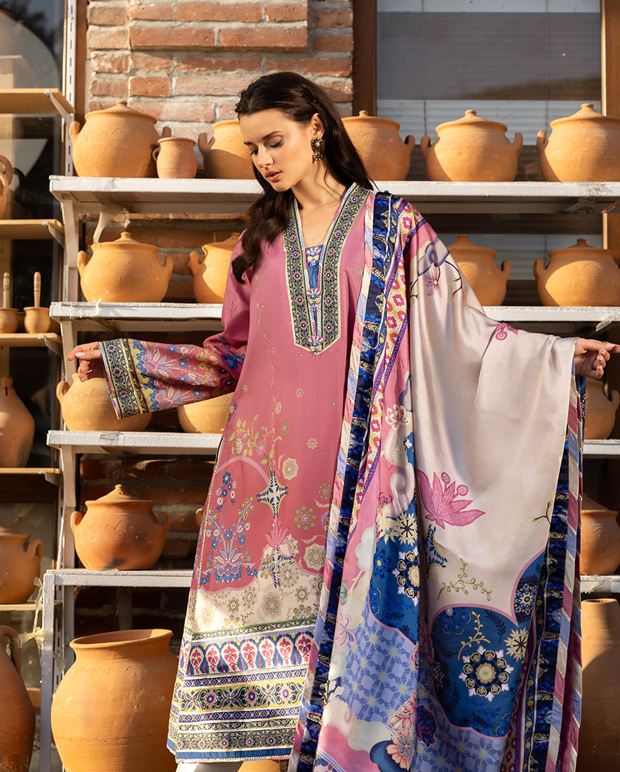 Mushq | Nirvana Printed Silk | Meridian Bloom by Mushq - Designer Dress  - Type : Ladies Clothes - Available at Libayah - 100% Original 