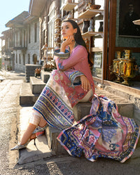 Mushq | Nirvana Printed Silk | Meridian Bloom by Mushq - Designer Dress  - Type : Ladies Clothes - Available at Libayah - 100% Original 