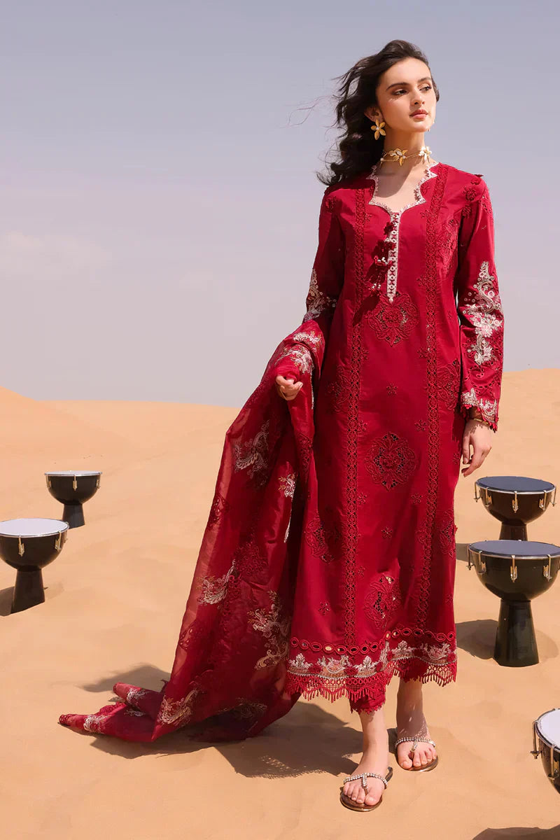 Qalamkar | Chikankari Eid Edit 24 | KM-05 AMANDINE by Qalamkar - Designer Dress  - Type : Ladies Clothes - Available at Libayah - 100% Original 