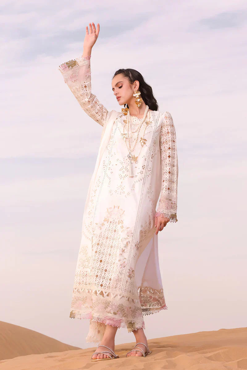 Qalamkar | Chikankari Eid Edit 24 | KM-02 SAOIRSE by Qalamkar - Designer Dress  - Type : Ladies Clothes - Available at Libayah - 100% Original 