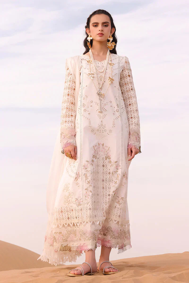 Qalamkar | Chikankari Eid Edit 24 | KM-02 SAOIRSE by Qalamkar - Designer Dress  - Type : Ladies Clothes - Available at Libayah - 100% Original 