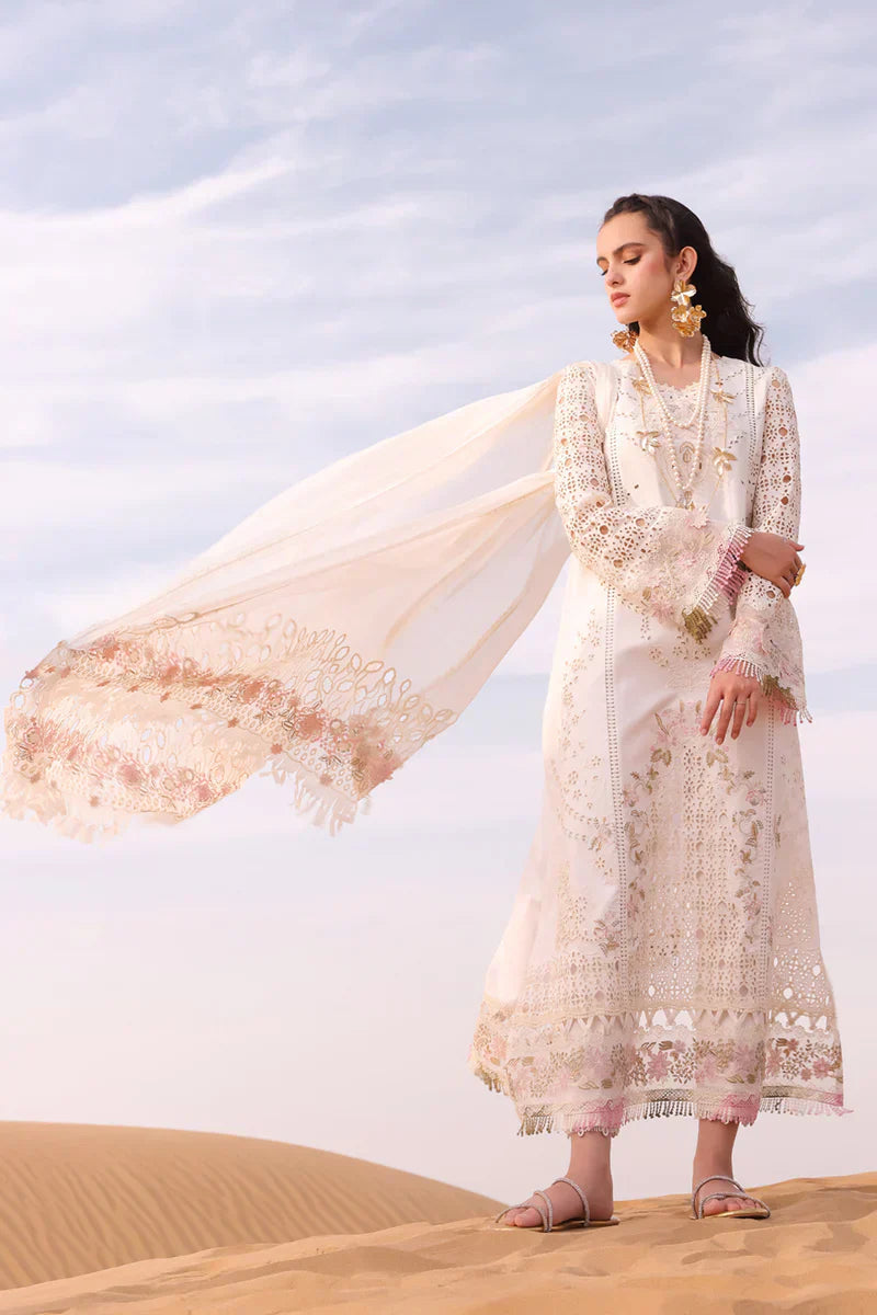 Qalamkar | Chikankari Eid Edit 24 | KM-02 SAOIRSE by Qalamkar - Designer Dress  - Type : Ladies Clothes - Available at Libayah - 100% Original 