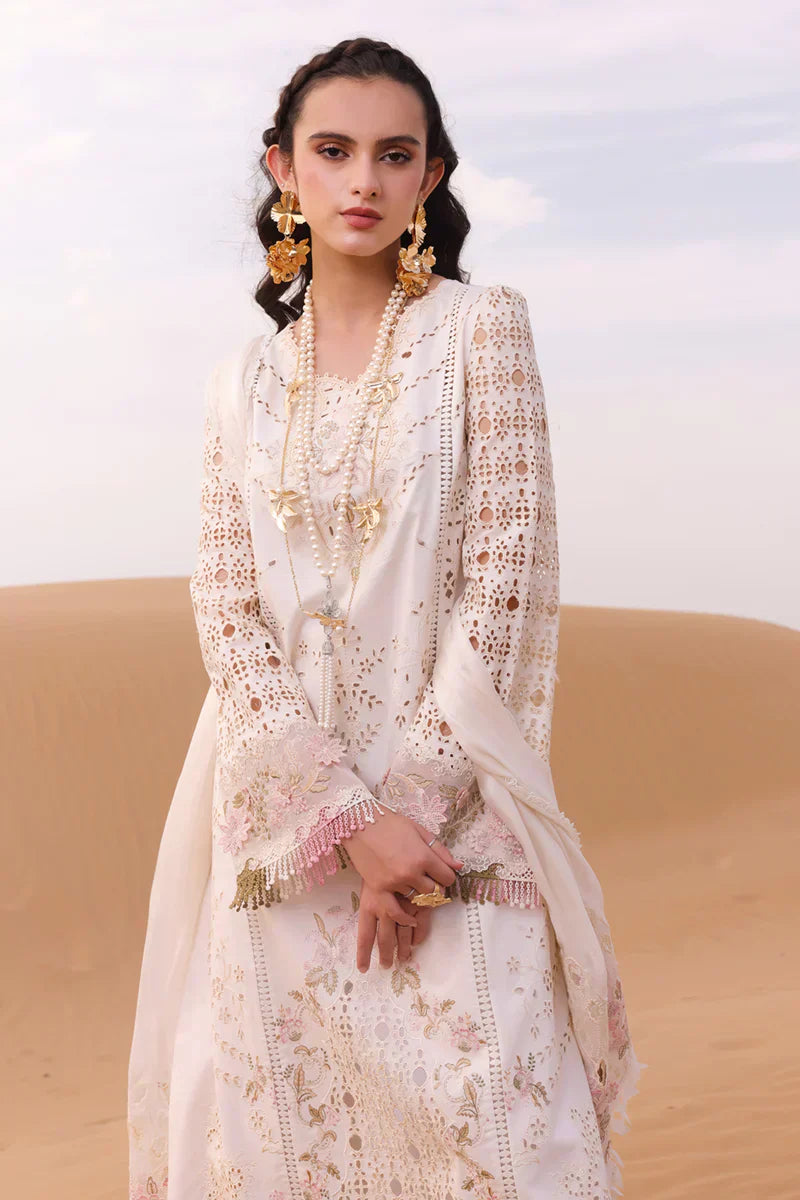 Qalamkar | Chikankari Eid Edit 24 | KM-02 SAOIRSE by Qalamkar - Designer Dress  - Type : Ladies Clothes - Available at Libayah - 100% Original 