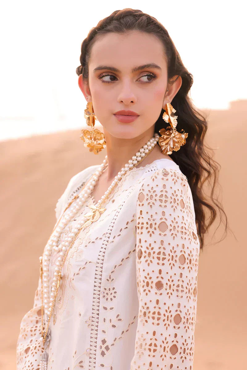 Qalamkar | Chikankari Eid Edit 24 | KM-02 SAOIRSE by Qalamkar - Designer Dress  - Type : Ladies Clothes - Available at Libayah - 100% Original 