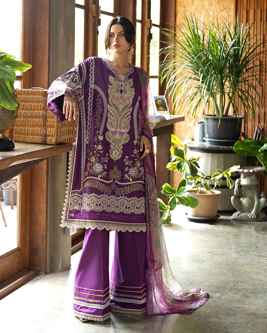 Esmel | Mon Tresor Luxe Lawn 26 | Aura by Esmel - Designer Dress - Type : Luxury Dress - Available at Libayah - 100% Original