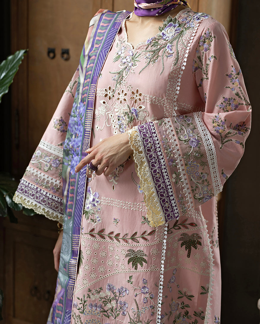 Esmel | Mon Tresor Luxe Lawn 26 | Rosy by Esmel - Designer Dress - Type : Luxury Dress - Available at Libayah - 100% Original