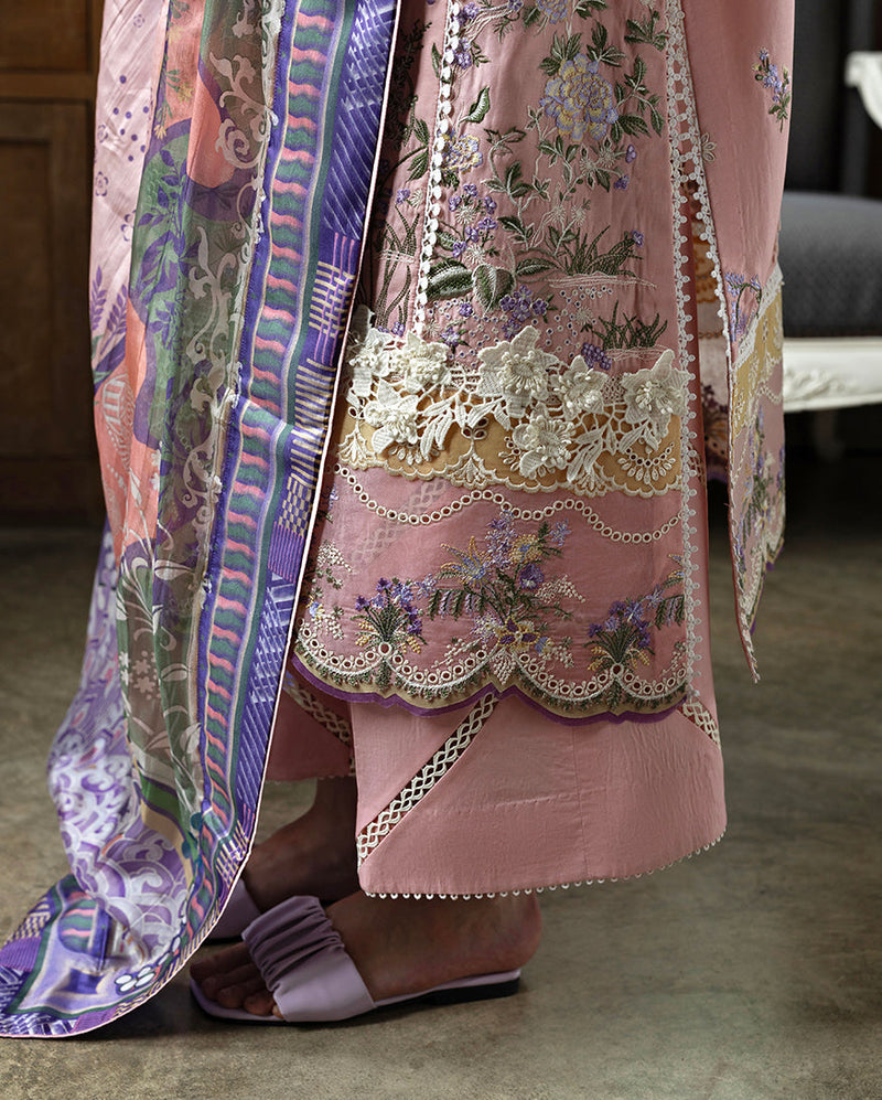 Esmel | Mon Tresor Luxe Lawn 26 | Rosy by Esmel - Designer Dress - Type : Luxury Dress - Available at Libayah - 100% Original
