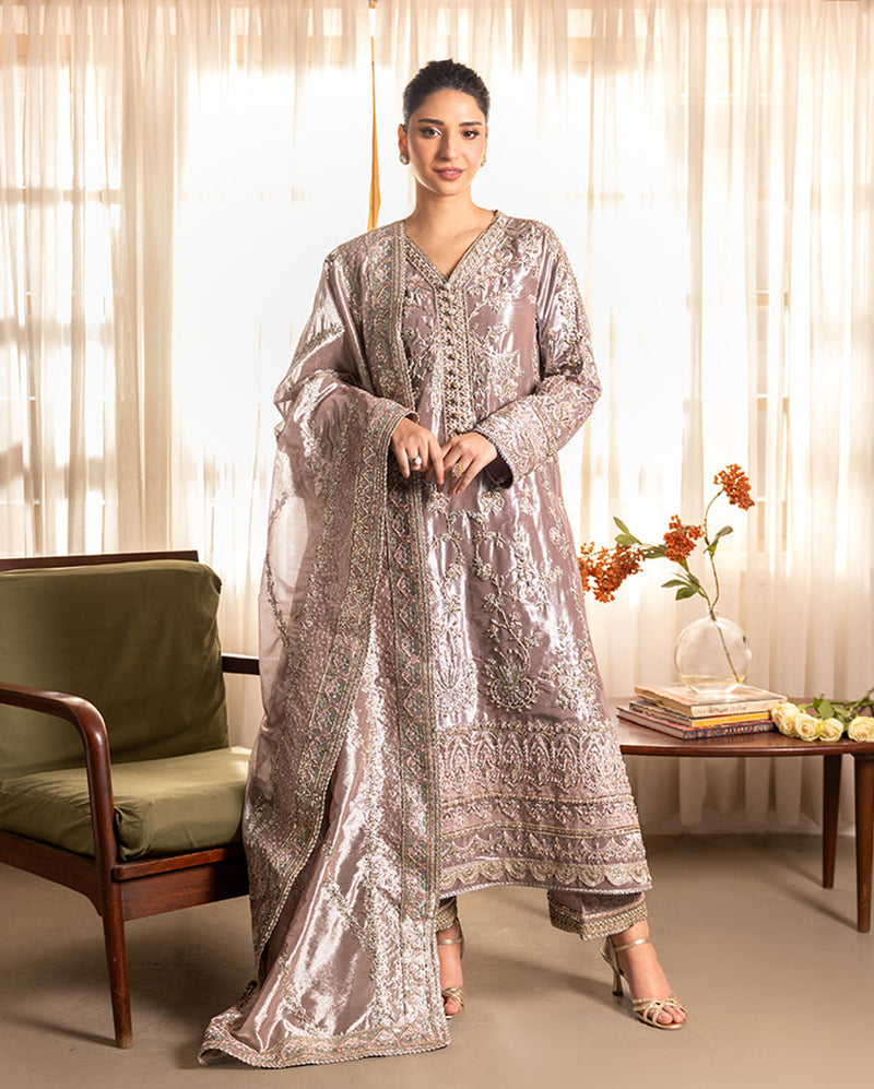 Mushq | Sunehri Lama Silk | Hamna by Mushq - Designer Dress  - Type : Ladies Clothes - Available at Libayah - 100% Original 
