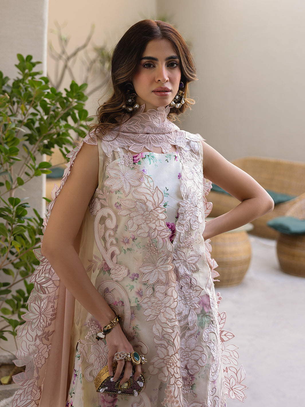 Faiza Faisal | Marine Luxury Lawn 25 | ELISHA by Faiza Faisal - Designer Dress - Type: Ladies Clothes - Available at Libayah - 100% Original