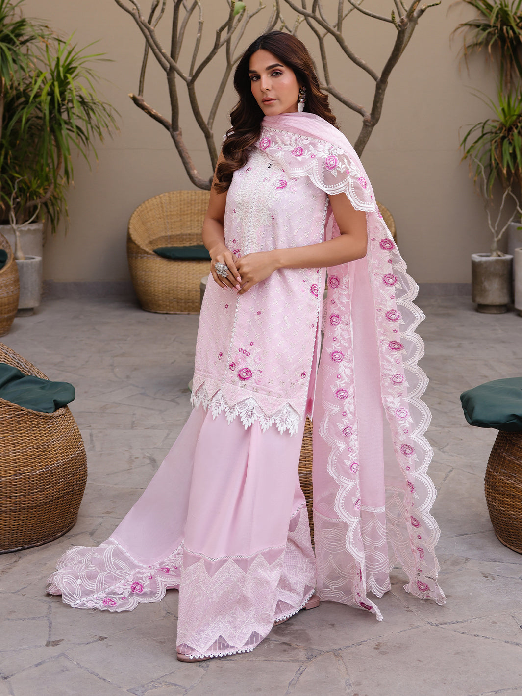 Faiza Faisal | Marine Luxury Lawn 25 | RENA by Faiza Faisal - Designer Dress - Type: Ladies Clothes - Available at Libayah - 100% Original