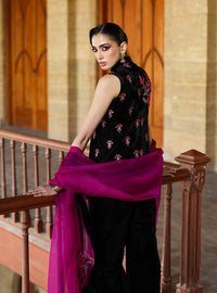 Zainab Chottani | Velura Velvet Edit 25 | Keir Vest by Zainab Chottani - Designer Dress - Type : Ladies Clothes - Available at Libayah - 100% Original 