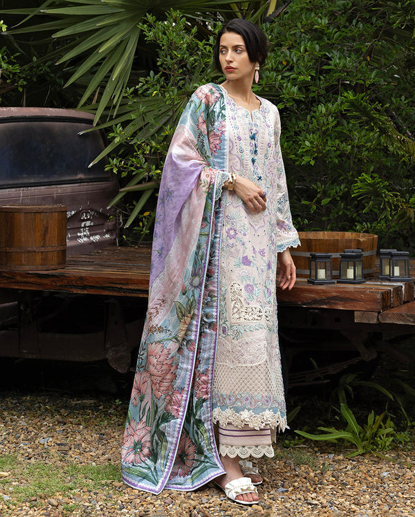 Esmel | Mon Tresor Luxe Lawn 26 | Aria by Esmel - Designer Dress - Type : Luxury Dress - Available at Libayah - 100% Original