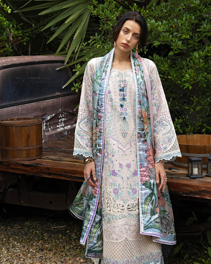 Esmel | Mon Tresor Luxe Lawn 26 | Aria by Esmel - Designer Dress - Type : Luxury Dress - Available at Libayah - 100% Original
