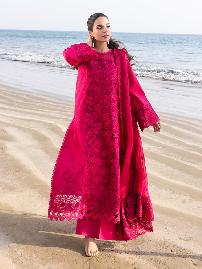 Faiza Faisal | Marine Luxury Lawn 25 | AROHA by Lawn - Designer Dress - Type: Ladies Clothes - Available at Libayah - 100% Original