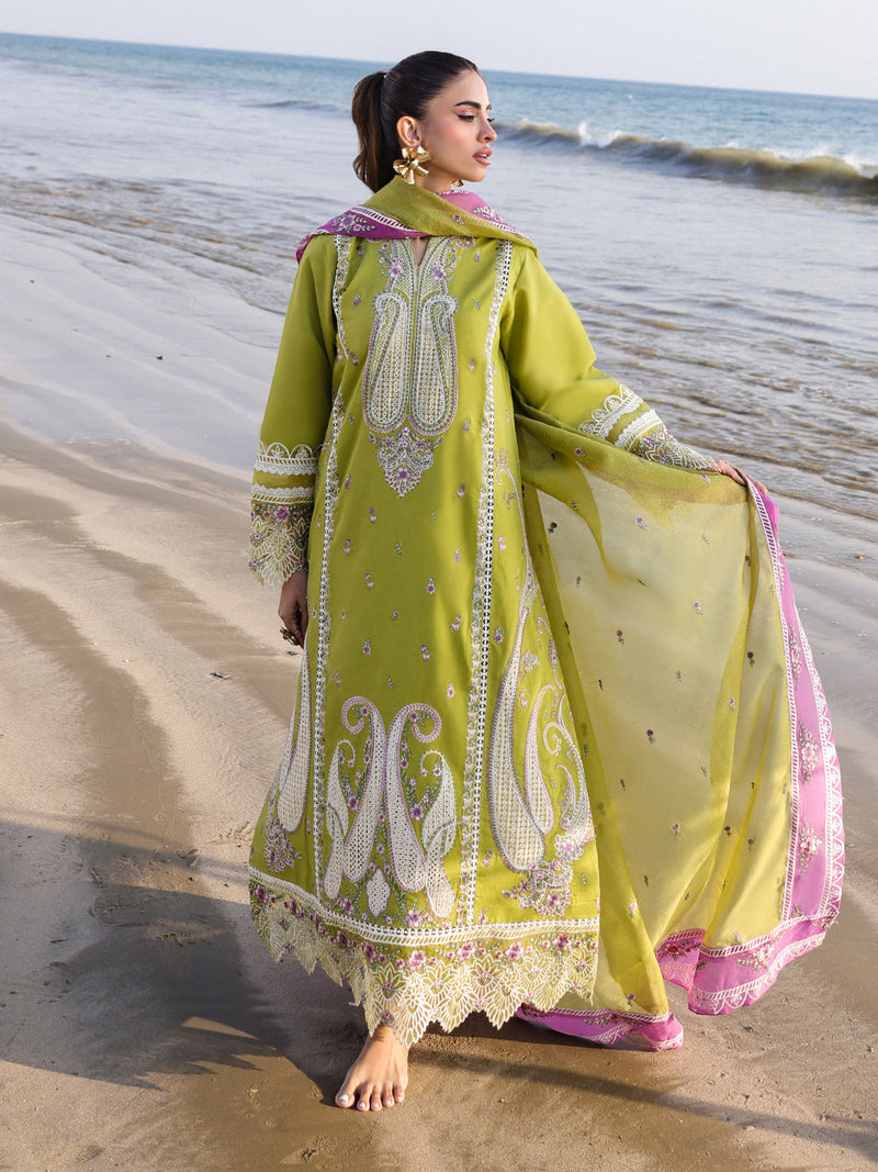 Faiza Faisal | Marine Luxury Lawn 25 | HINA by Faiza Faisal - Designer Dress - Type: Ladies Clothes - Available at Libayah - 100% Original