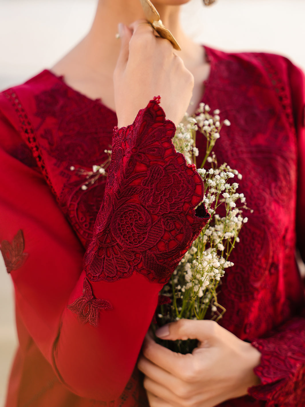 Faiza Faisal | Marine Luxury Lawn 25 | TARA by Faiza Faisal - Designer Dress - Type: Ladies Clothes - Available at Libayah - 100% Original