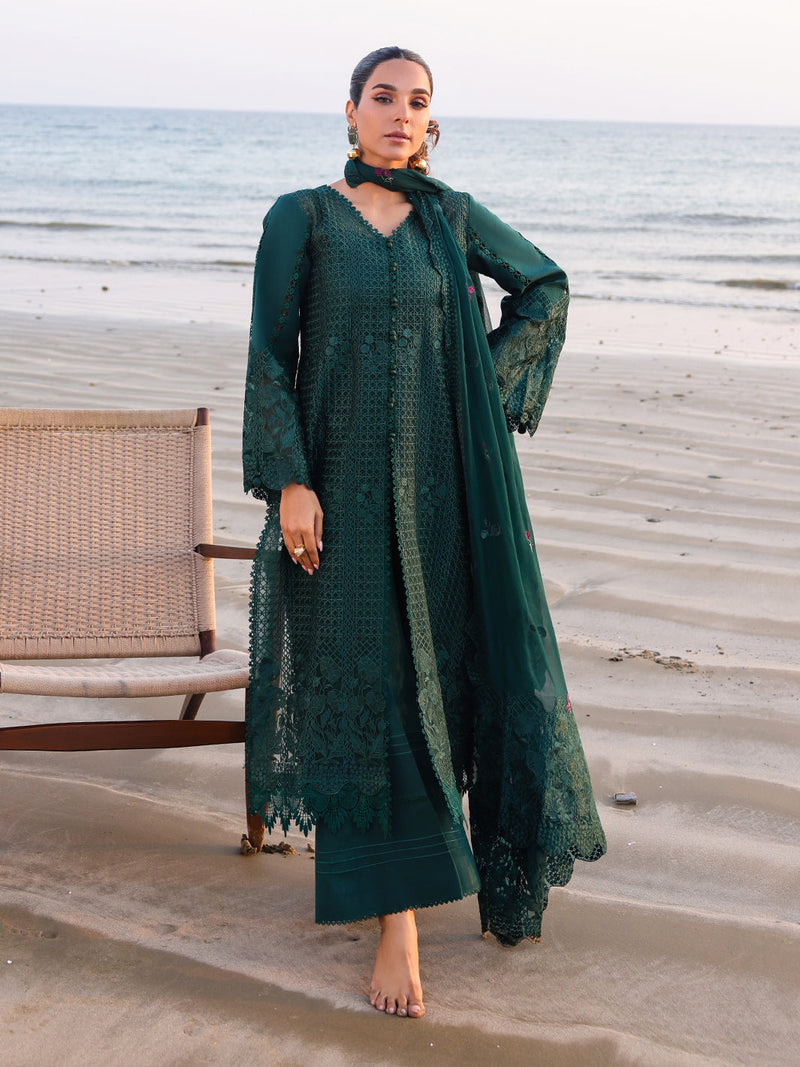 Faiza Faisal | Marine Luxury Lawn 25 | SOPHIA by Faiza Faisal - Designer Dress - Type: Ladies Clothes - Available at Libayah - 100% Original