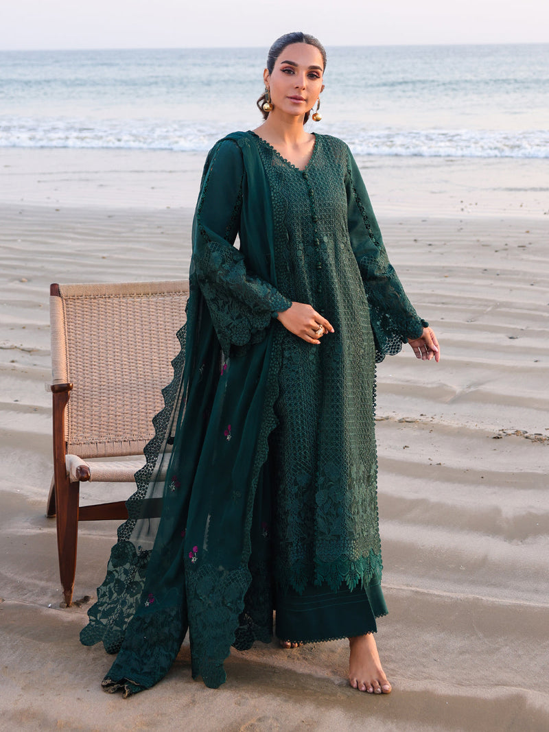 Faiza Faisal | Marine Luxury Lawn 25 | SOPHIA by Faiza Faisal - Designer Dress - Type: Ladies Clothes - Available at Libayah - 100% Original