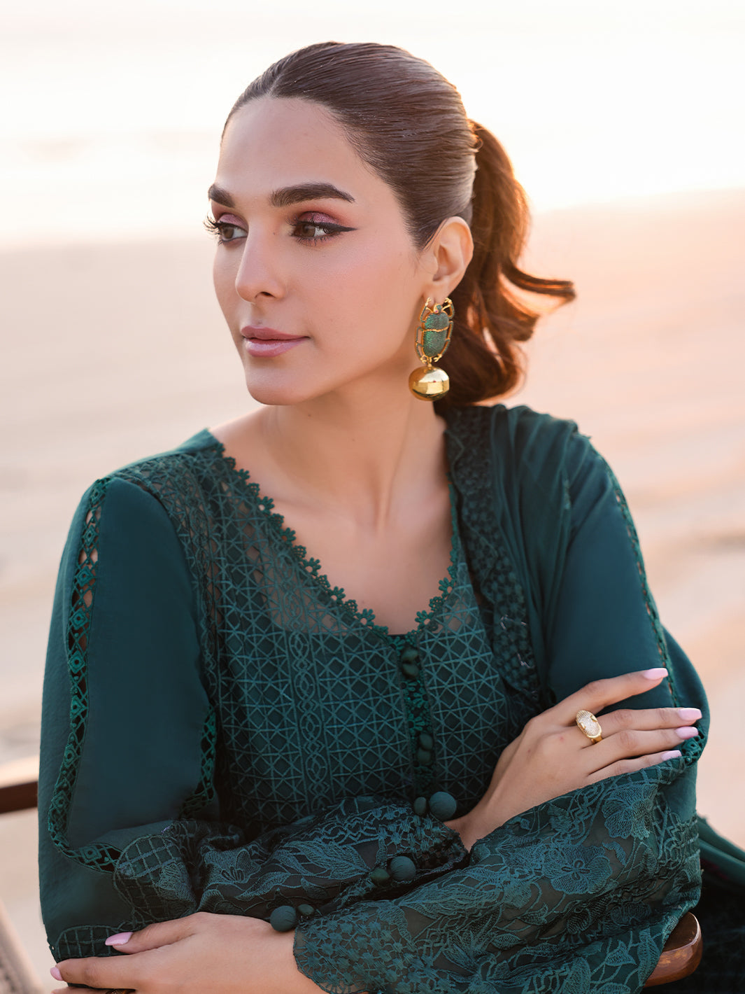 Faiza Faisal | Marine Luxury Lawn 25 | SOPHIA by Faiza Faisal - Designer Dress - Type: Ladies Clothes - Available at Libayah - 100% Original