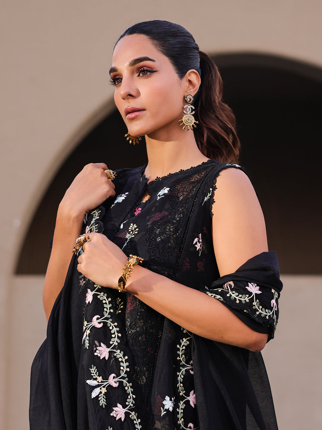 Faiza Faisal | Marine Luxury Lawn 25 | ELVA by Faiza Faisal - Designer Dress - Type: Ladies Clothes - Available at Libayah - 100% Original