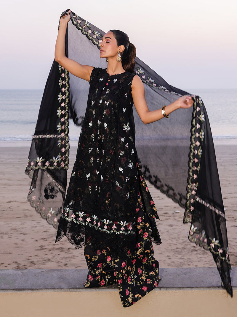 Faiza Faisal | Marine Luxury Lawn 25 | ELVA by Faiza Faisal - Designer Dress - Type: Ladies Clothes - Available at Libayah - 100% Original
