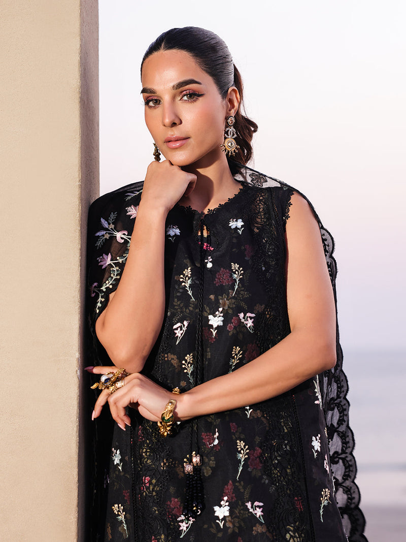 Faiza Faisal | Marine Luxury Lawn 25 | ELVA by Faiza Faisal - Designer Dress - Type: Ladies Clothes - Available at Libayah - 100% Original