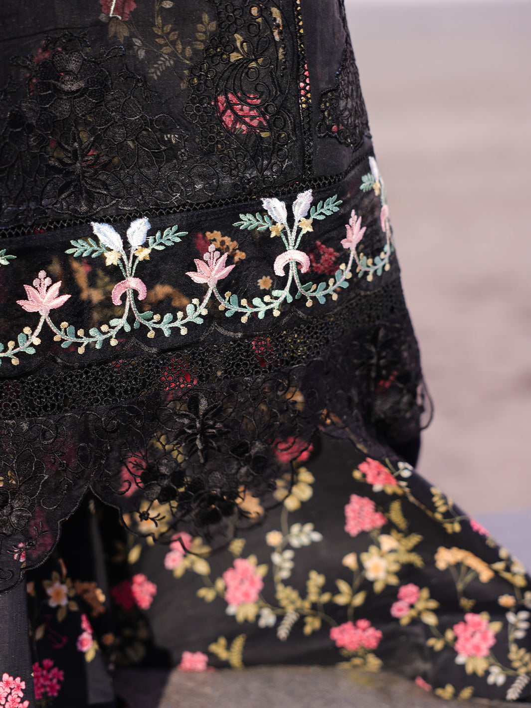 Faiza Faisal | Marine Luxury Lawn 25 | ELVA by Faiza Faisal - Designer Dress - Type: Ladies Clothes - Available at Libayah - 100% Original