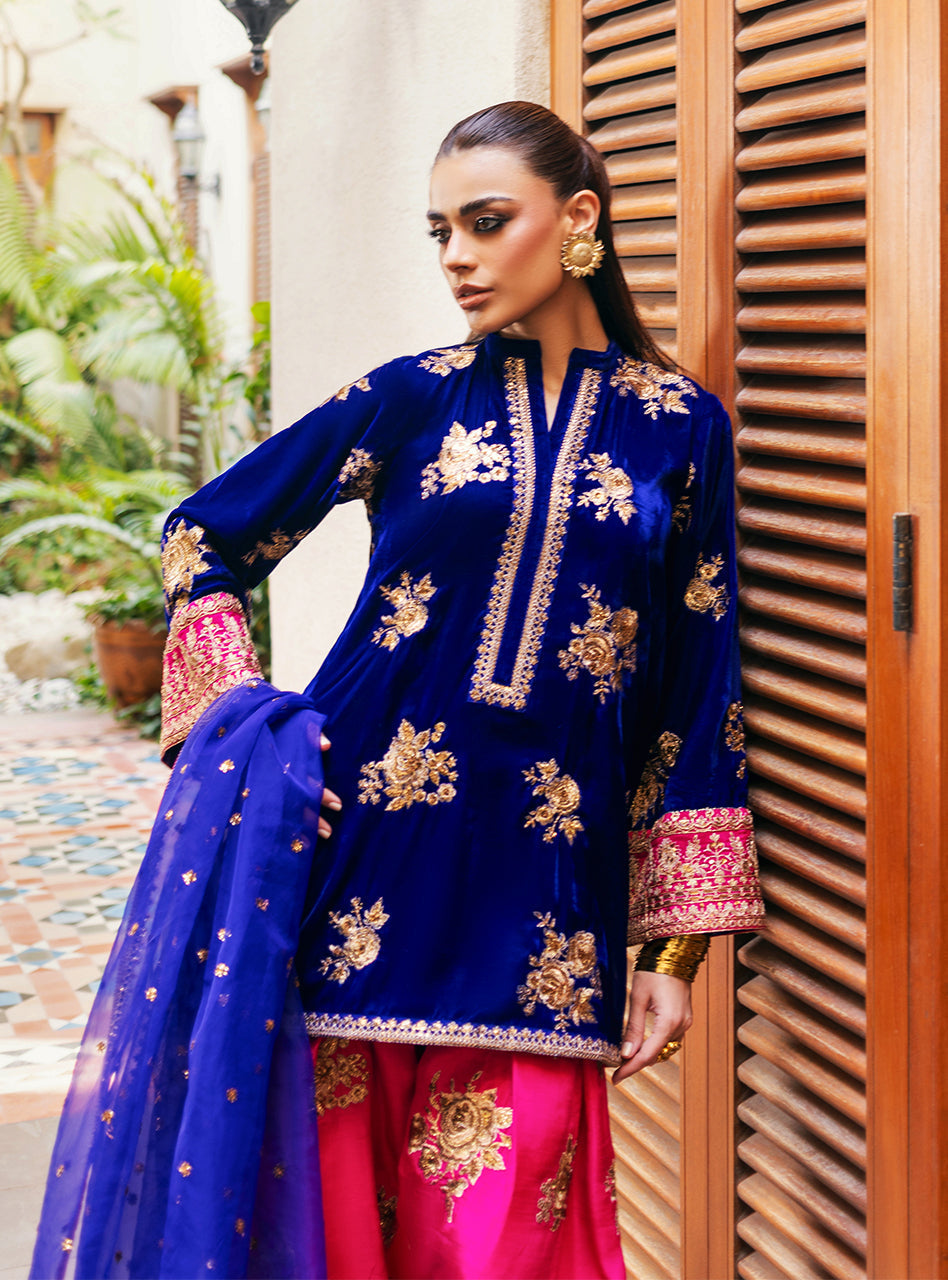 Zainab Chottani | Velvet 25 | Jia by Zainab Chottani - Designer Dress - Type : Ladies Clothes - Available at Libayah - 100% Original 