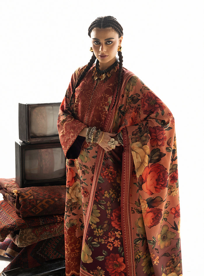 Zainab Chottani | Winter Shawl 25 | Abibi - D10 by Zainab Chottani - Designer Dress  - Type : Ladies Clothes - Available at Libayah - 100% Original 