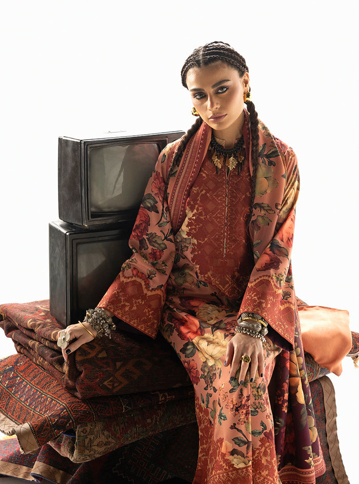 Zainab Chottani | Winter Shawl 25 | Abibi - D10 by Zainab Chottani - Designer Dress  - Type : Ladies Clothes - Available at Libayah - 100% Original 
