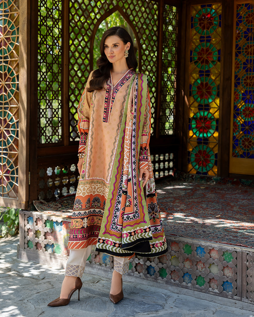 Mushq | Nirvana Printed Silk | Solara Crest by Mushq - Designer Dress  - Type : Ladies Clothes - Available at Libayah - 100% Original 