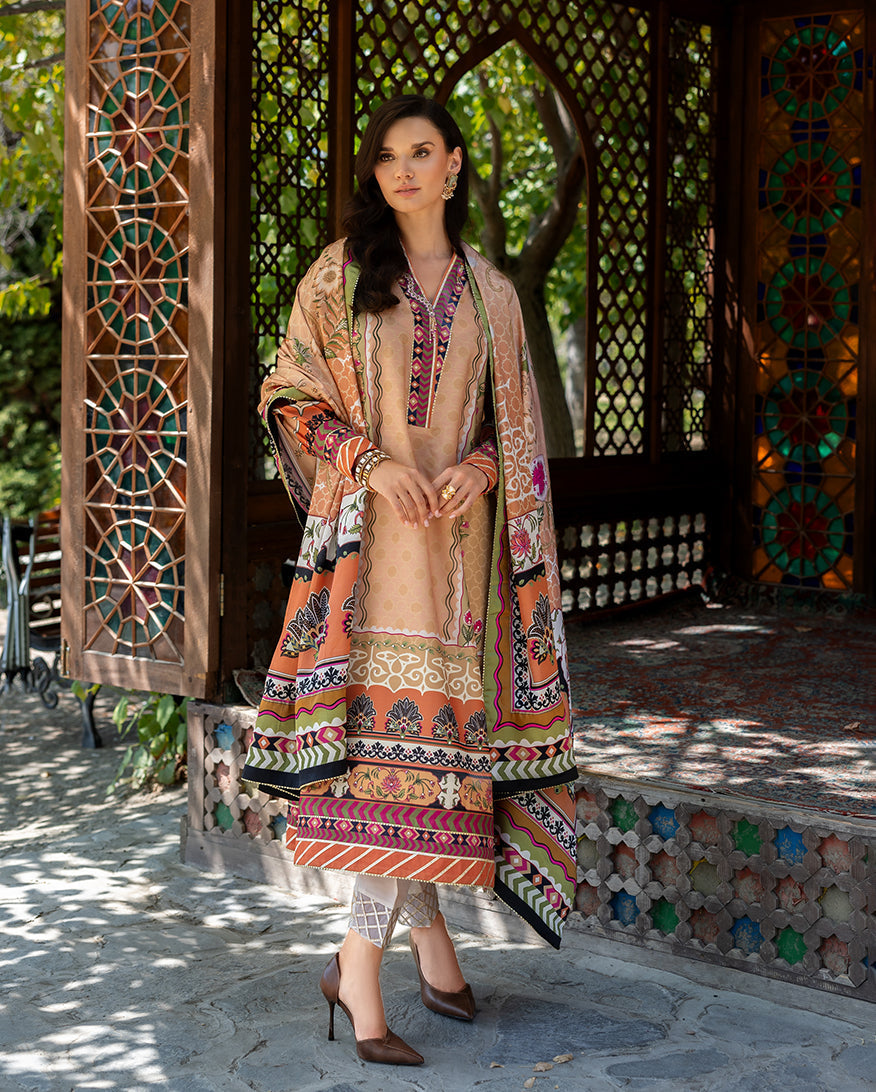 Mushq | Nirvana Printed Silk | Solara Crest by Mushq - Designer Dress  - Type : Ladies Clothes - Available at Libayah - 100% Original 