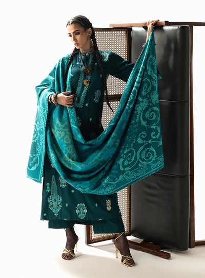 Zainab Chottani | Winter Shawl 25 | Kyana - D6 by Zainab Chottani - Designer Dress  - Type : Ladies Clothes - Available at Libayah - 100% Original 