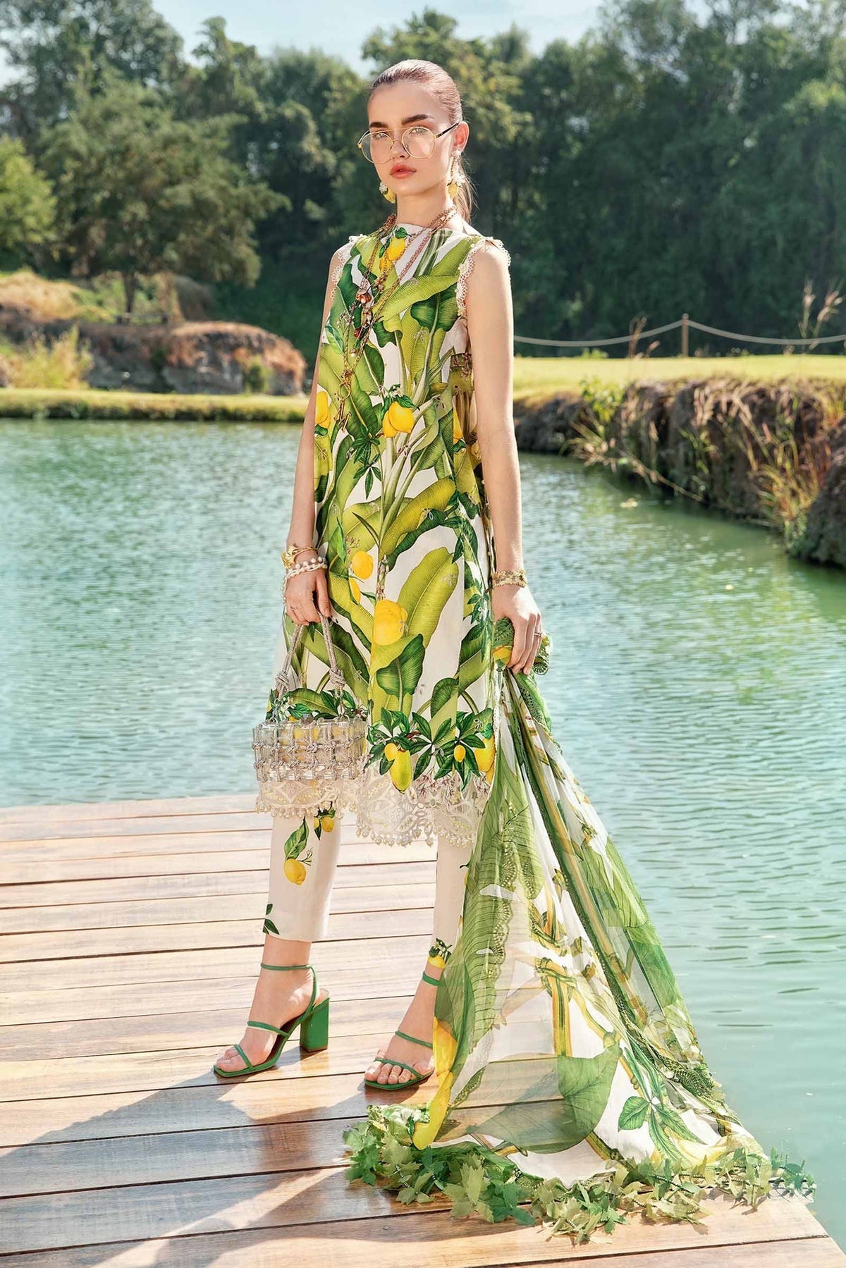 Maria B | M Prints 25 | MPT-2503-A by Maria B - Designer Dress - Type: Ladies Clothes - Available at Libayah - 100% Original
