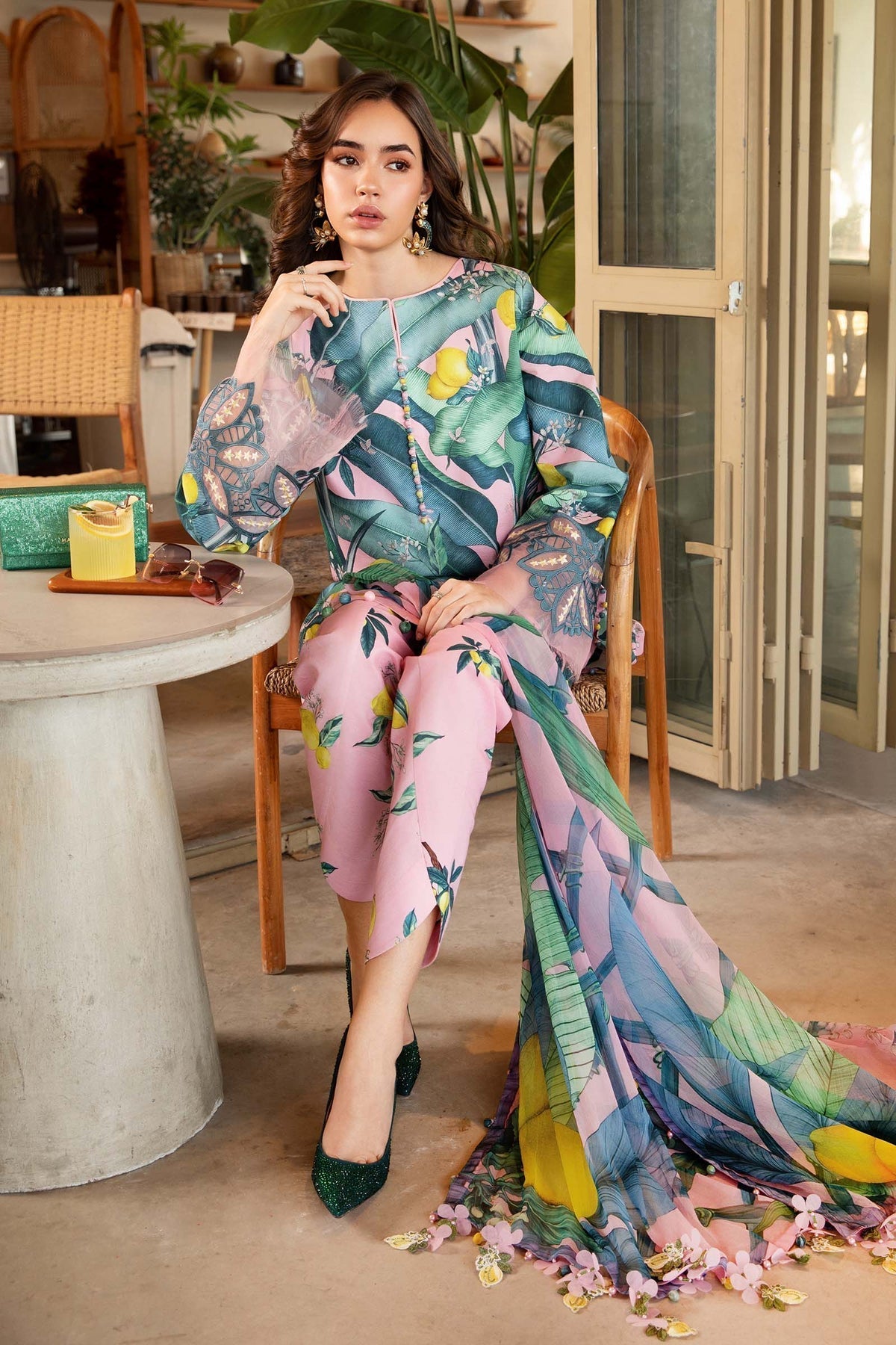 Maria B | M Prints 25 | MPT-2503-B by Maria B - Designer Dress - Type: Ladies Clothes - Available at Libayah - 100% Original