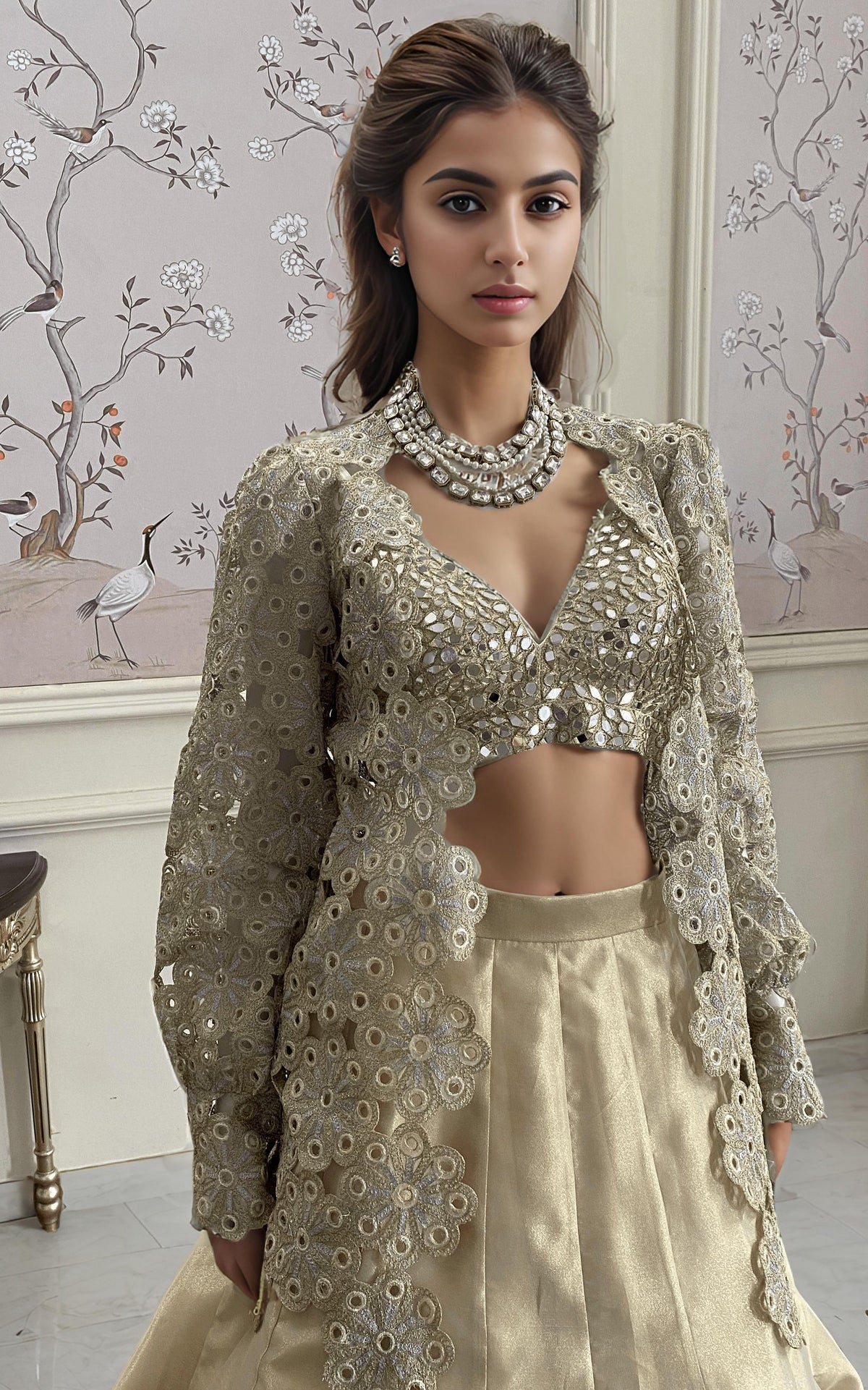 Threads and Motifs | Formal Dresses 25 | EMBRIODERED JACKET WITH BLOUSE AND SKIRT by Threads and Motifs - Designer Dress  - Type : Ladies Clothes - Available at Libayah - 100% Original 