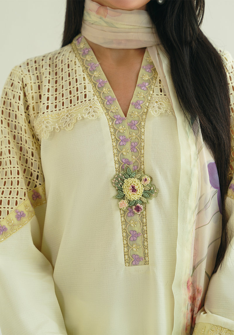 Zarqash | Whispers of Summer |BUTTER BLOOM - Designer Dress - Type : Ladies Clothes - Available at Libayah - 100% Original