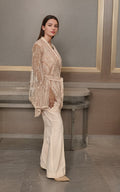 Threads and Motifs | Formal Dresses 25 | Net Embroidered Jacket With Trouser by Threads and Motifs - Designer Dress  - Type : Ladies Clothes - Available at Libayah - 100% Original 