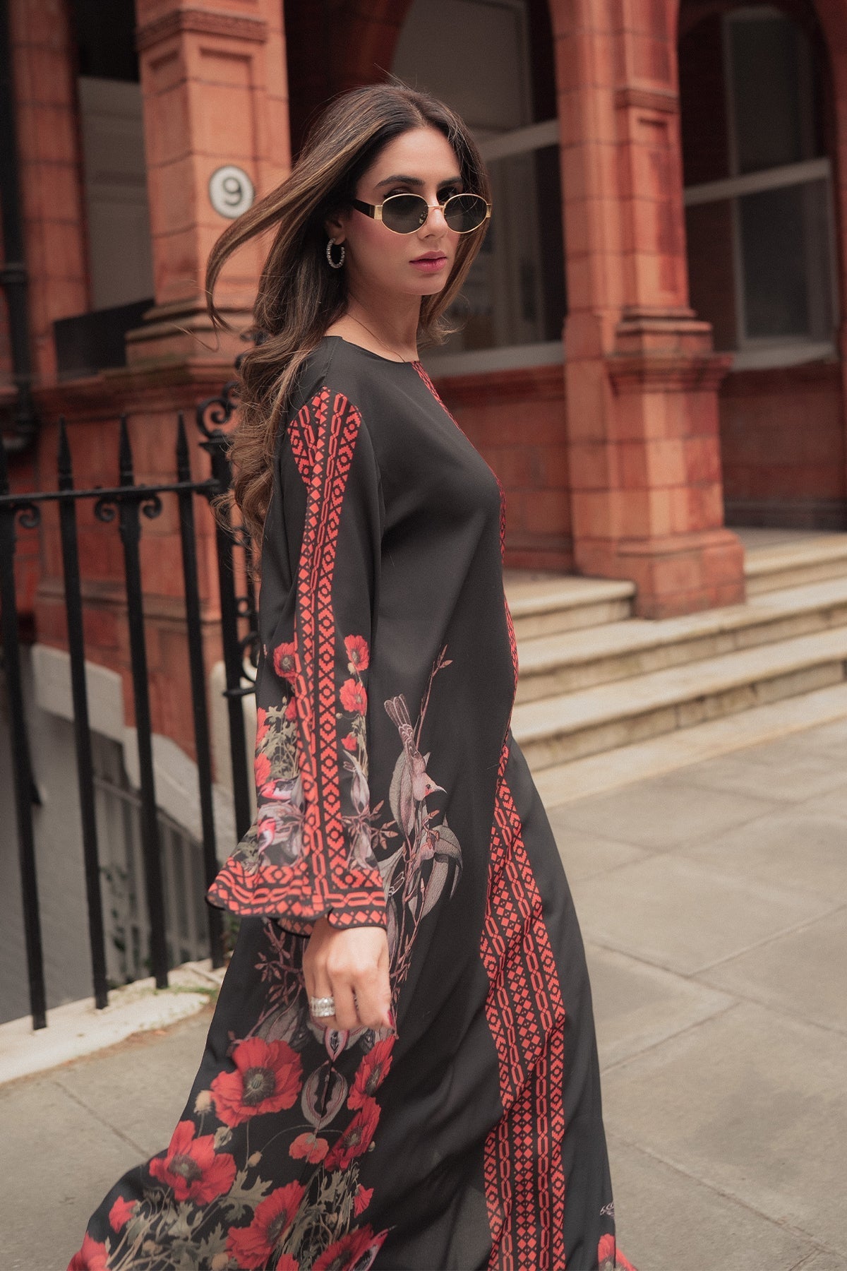 Erum Khan | Kaftan Edit | Moon Shadow by Erum Khan - Designer Dress  - Type : Ladies Clothes - Available at Libayah - 100% Original 