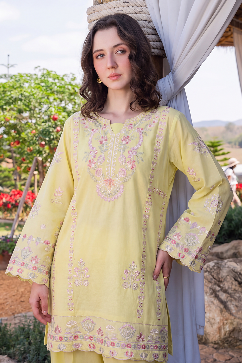 Saad Shaikh | Ease Fall Edit 26 | Daffodil by Saad Shaikh - Designer Dress  - Type : Ladies Clothes - Available at Libayah - 100% Original 