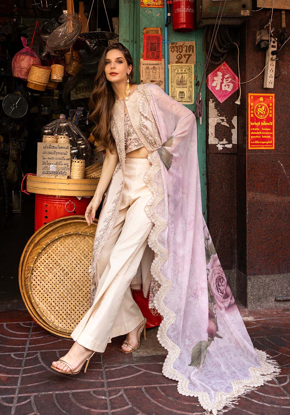 Zarqash | Luxury Lawn 25 | ZQLU 002 Ambrose by Zarqash - Designer Dress - Type: Ladies Clothes - Available at Libayah - 100% Original