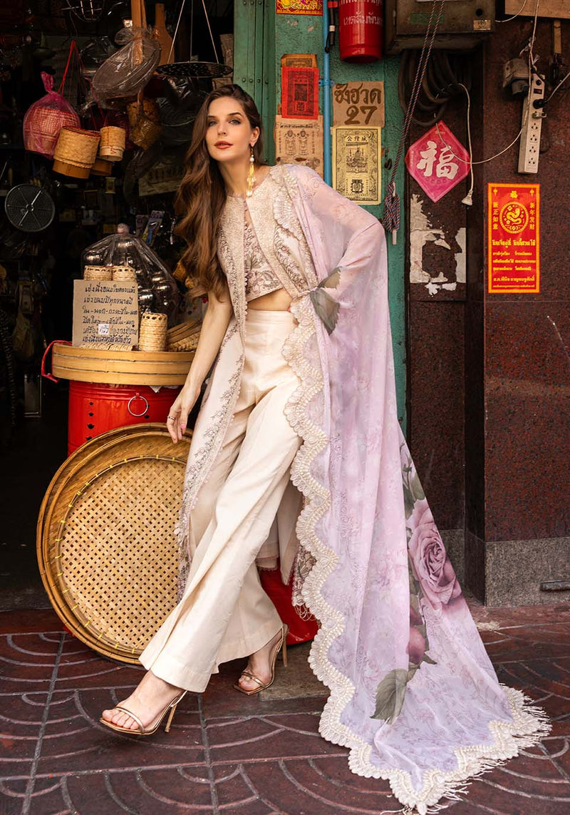 Zarqash | Luxury Lawn 25 | ZQLU 002 Ambrose by Zarqash - Designer Dress - Type: Ladies Clothes - Available at Libayah - 100% Original