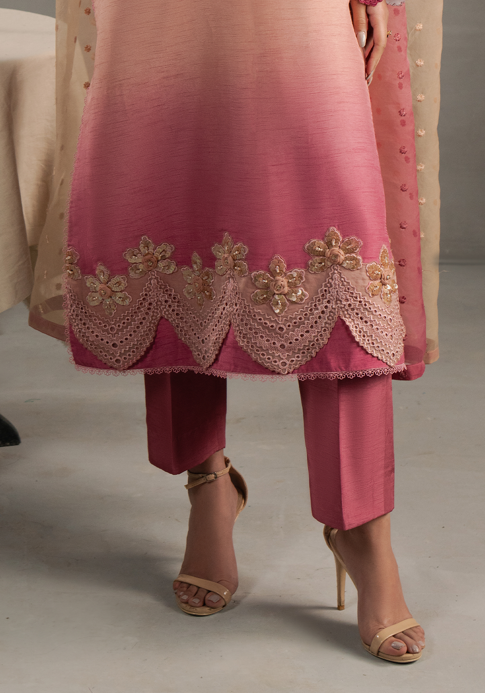 Zarqash | Silk Edit | ZQS 002 Rosèa by Zarqash - Designer Dress - Type: Ladies Clothes - Available at Libayah - 100% Original