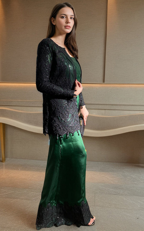 Threads and Motifs | Formal Dresses 25 | Embroidered Jacket by Threads and Motifs - Designer Dress  - Type : Ladies Clothes - Available at Libayah - 100% Original 