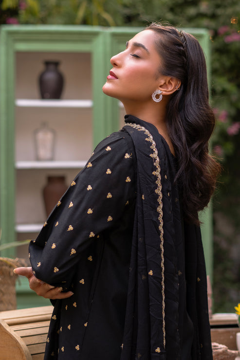 Kross Kulture | Luxury Baharaneh | Baharaneh (Black) KLX-00929 by Kross Kulture - Designer Dress - Type: Ladies Clothes - Available at Libayah - 100% Original