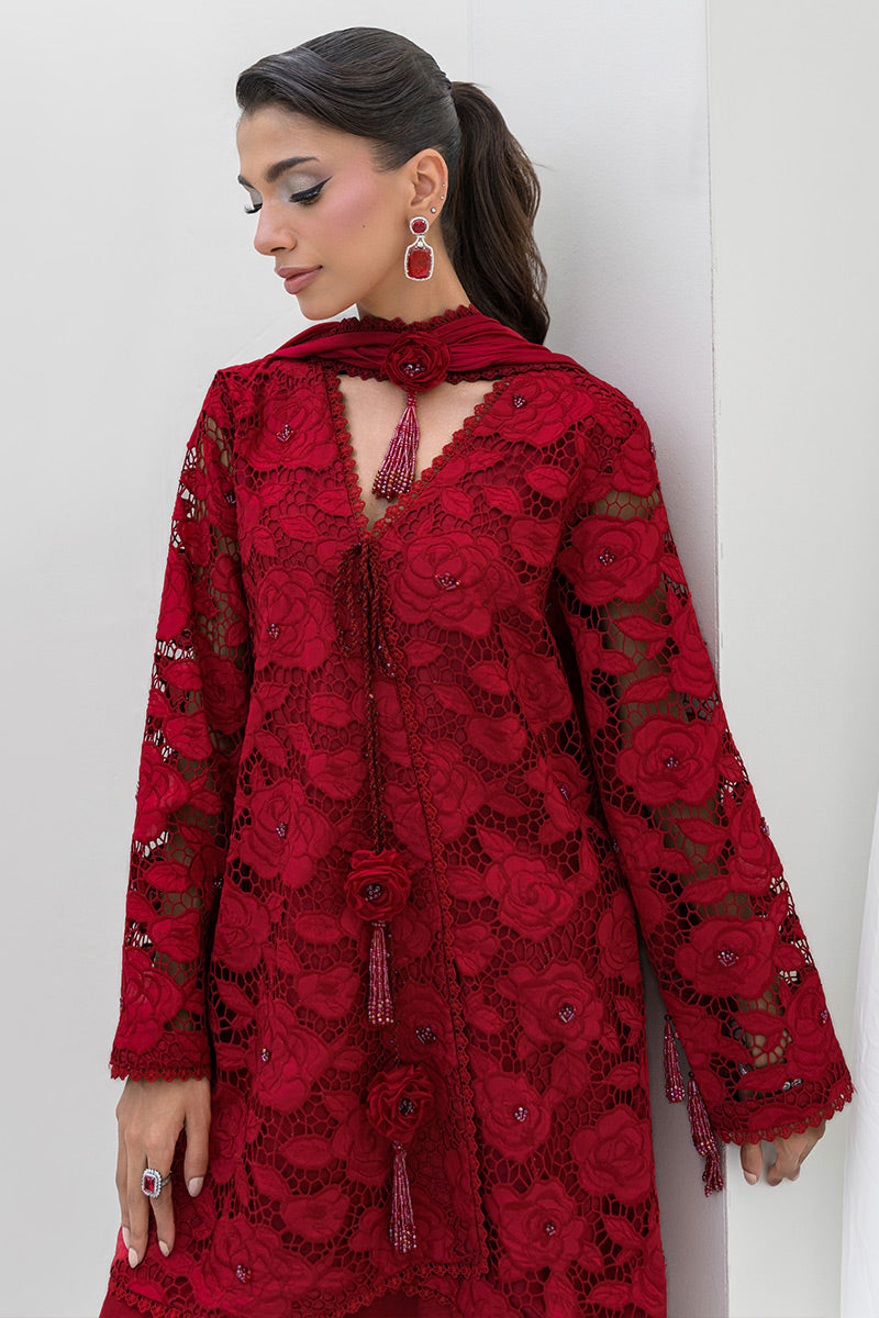 Chic Ophicial | Aarzu Luxe Pret | Red Radiance by Chic Ophicial - Designer Dress  - Type : Ladies Clothes - Available at Libayah - 100% Original 