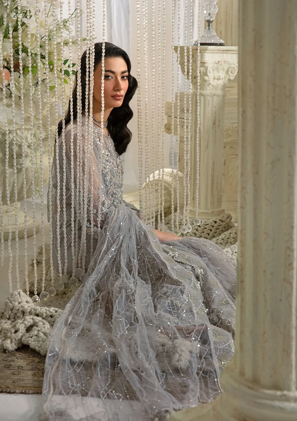 Elaf Premium | Evara Formals 24 | EFE-04 DOVE by Elaf Premium - Designer Dress - Type: The Formal Exhibit - Available at Libayah - 100% Original