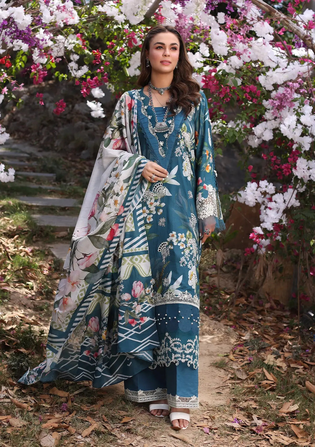 Elaf Premium | Prints Chikankari 24 | 02B SERENITA by Elaf Premium - Designer Dress - Type: Ladies Clothes - Available at Libayah - 100% Original