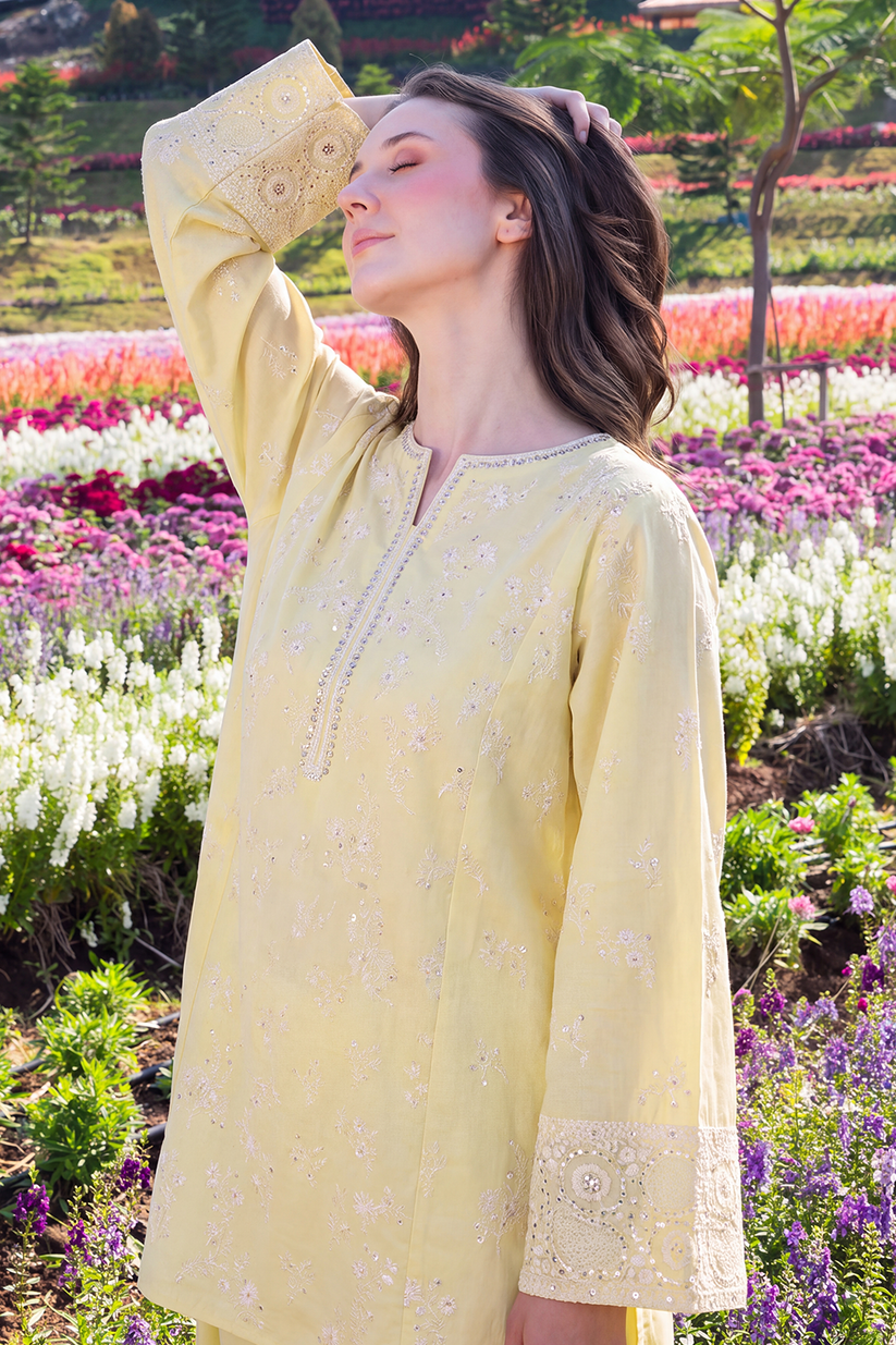 Saad Shaikh | Ease Fall Edit 26 | Muslin by Saad Shaikh - Designer Dress  - Type : Ladies Clothes - Available at Libayah - 100% Original 